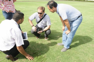 Representantes de Honduras confidenciaram que o gramado do João Havelange é o melhor dentre as cidades já visitadas. Foto: Araípedez Luz P10/SECOM/UFU
