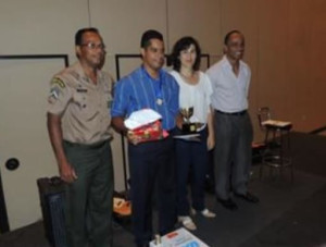 O 2º sargento do 53º BPM de Araguari, Jessé Sechuts  Dualdo foi o vencedor do festival. Foto: Divulgação