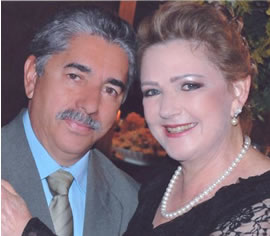 José Carlos Duarte, aniversariante do dia 28, ao lado de sua esposa Maria da Conceição