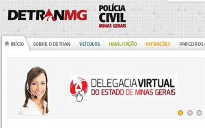A página virtual permite que o cidadão registre ocorrências de acidentes sem vítimas. Reprodução/Polícia Civil de Minas Gerais