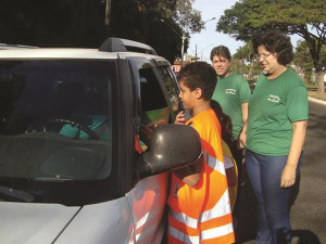 A secretaria de Meio Ambiente promoveu a blitz Parada Verde. Foto: Divulgação