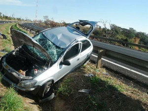 Celta seguia para Uberlândia. Foto: PRF