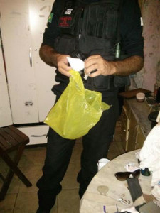 Droga apreendida durante a ação de ontem na cidade. Foto: PC