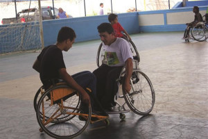 Cadeirantes durante making off do documentário.Foto: Divulgação