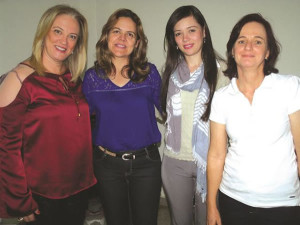 Secretárias de Educação, Iara Faria e Marilene Teodoro; coordenadora do departamento de inclusão, Priscila Veloso e a terapeuta ocupacional Maria Inês Prado. Foto: Gazeta do Triângulo