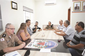 Reunião aconteceu no comando do 53º BPM.Foto: Gazeta do Triângulo