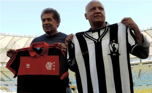 Nunes e Reinaldo durante encontro no Maracanã. Foto: Arquivo