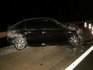 GM/Astra envolvido em acidente na rodovia. Foto: PRF
