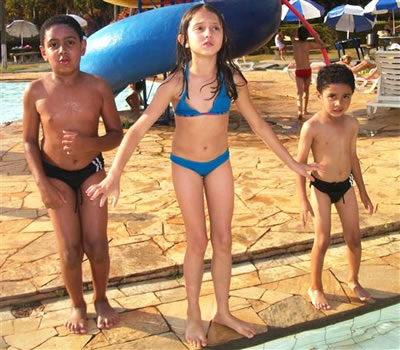 Guilherme, Eduarda e Luiz Felipe