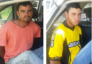 Dupla foi surpreendida pela PM. Fotos: Gazeta do Triângulo