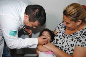 Mais de 34 mil crianças foram imunizadas contra a poliomielite no município, o que representa 93% da meta. Foto: Secom