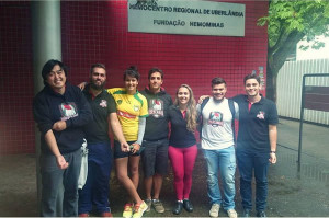 Atletas incentivam doação de sangue e medula óssea no hemocentro de Uberlândia. Foto: Divulgação