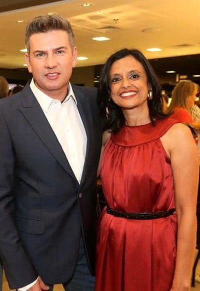 Carmem Stoppa proprietária da Jorge Bischoff Uberlândia ao lado do ousado Designer da marca Jorge Bischoff.