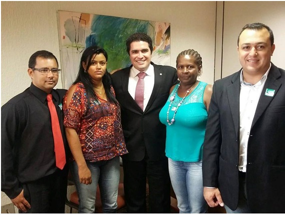 A comitiva que esteve em Brasilia na última terça-feirafoi liderada pelo vereador Dhisoney Andrade