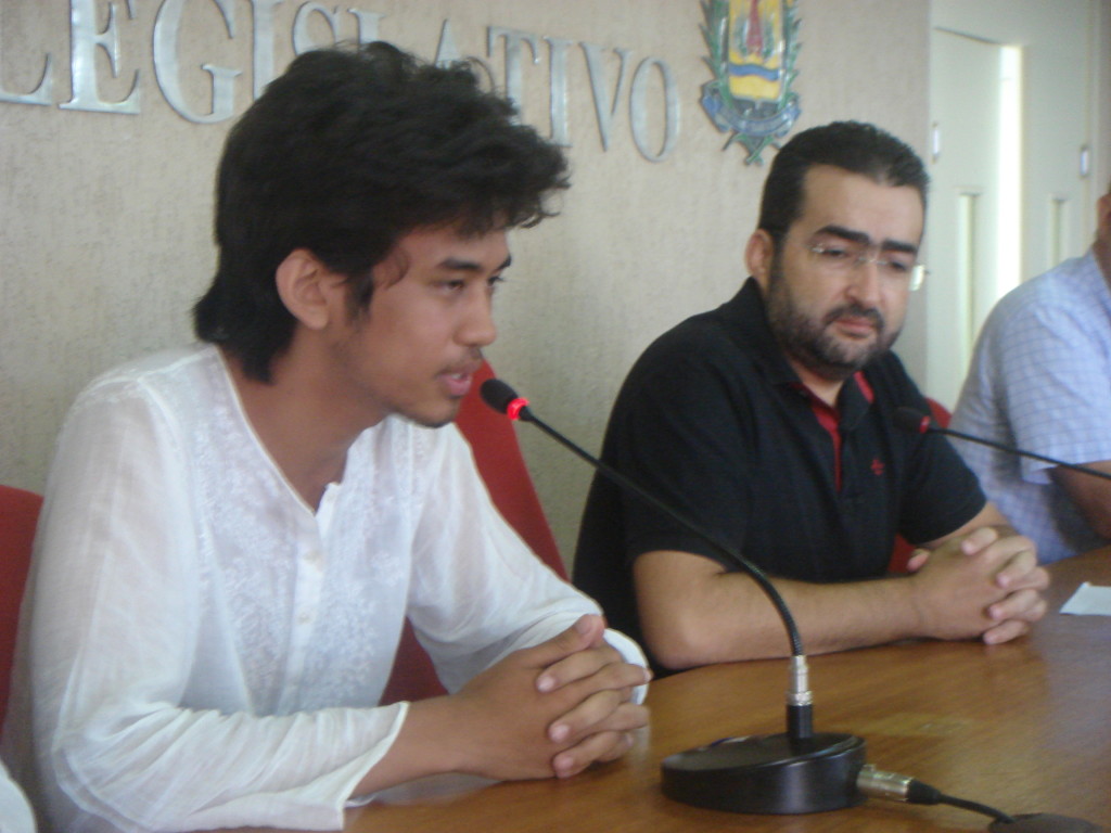 Kim Kataguiri, um dos líderes do Movimento Brasil Livre, fez uso da palavra na Câmara de Araguari