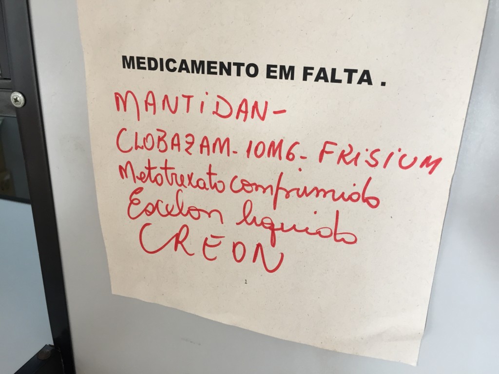 Medicamentos estão em falta há quase três meses