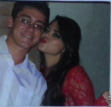 Germanny Vieira Bento aniversariante de hoje , com a noiva Fernanda Inoue