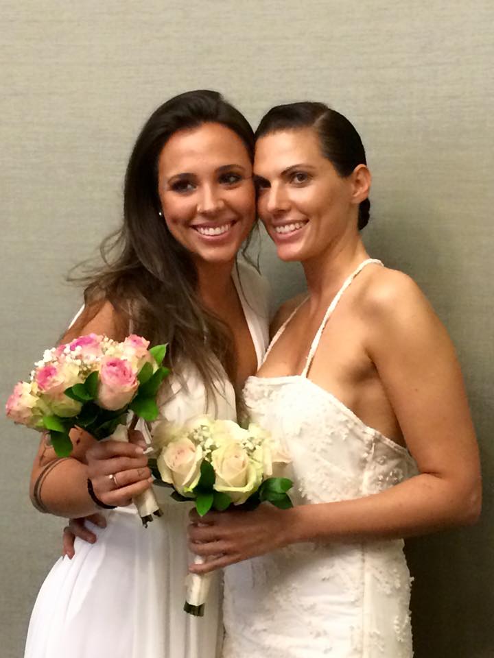 Angelis Borges e sua companheira que se casaram em Nova York - Foto: Reprodução.