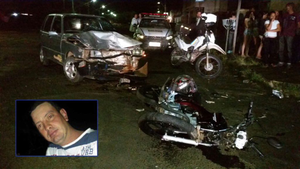 O motociclista foi socorrido ainda com vida e levado pelo Resgate ao Pronto Socorro Municipal 