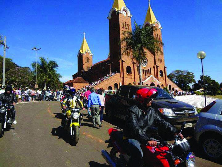 Os motociclistas irão se reunir com outros fieis durante o percurso ao santuário