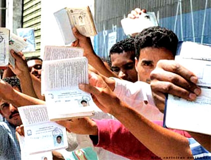 Taxa média de desemprego no país aumentou para 8,1 % no semestre