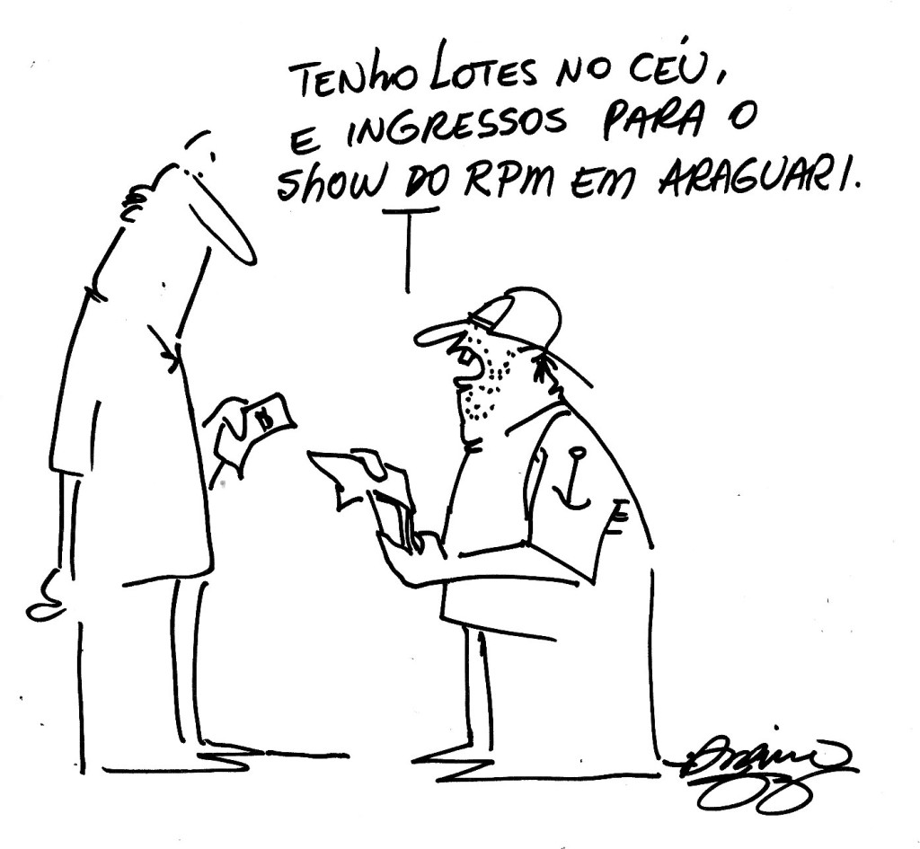 Reprodução da charge editada no dia 05/08/15 em homenagem ao calote em cidadões araguarinos