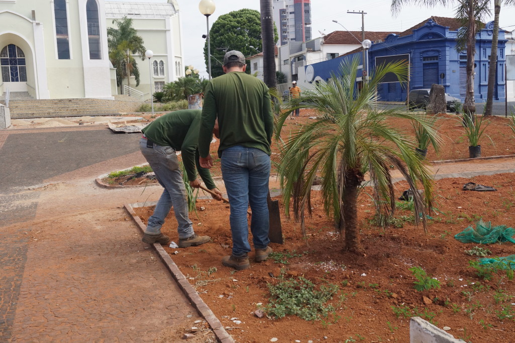 Ajardinamento da “Praça da Matriz” foi iniciado