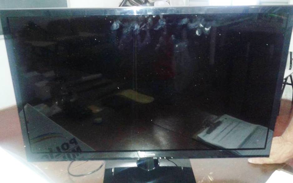 Televisor recuperado pelos militares