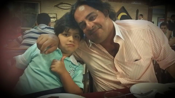 Claudio Alves de Godoy, aniversariante de hoje com o filho Eduardo 