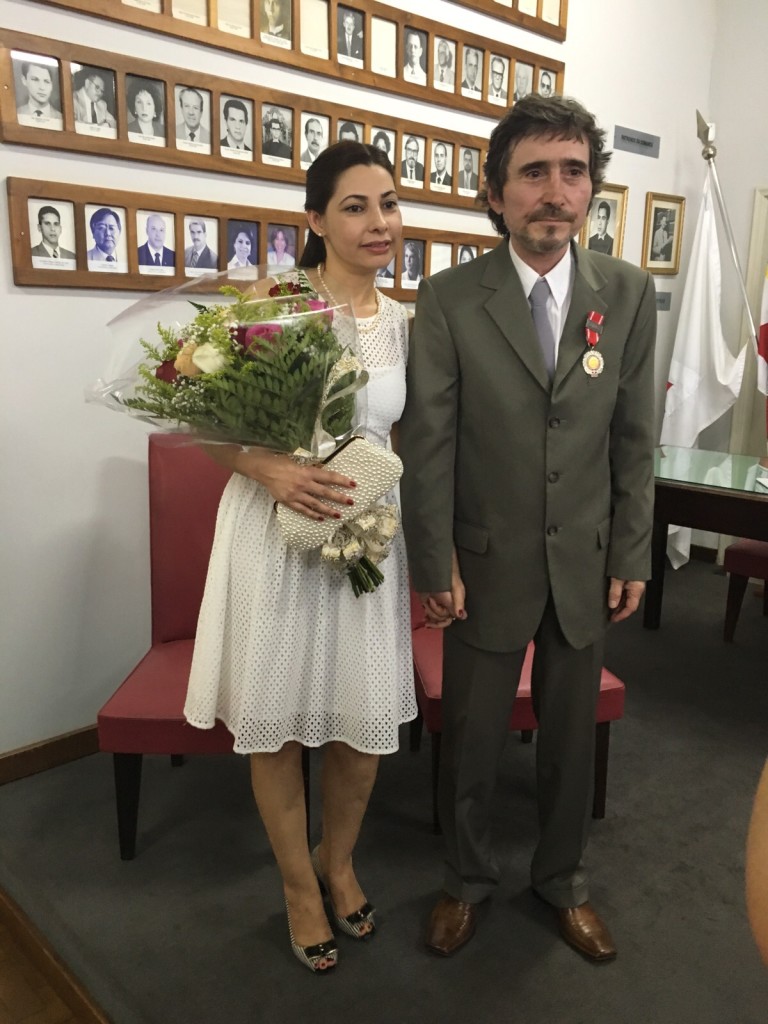 Calvino Campos e esposa