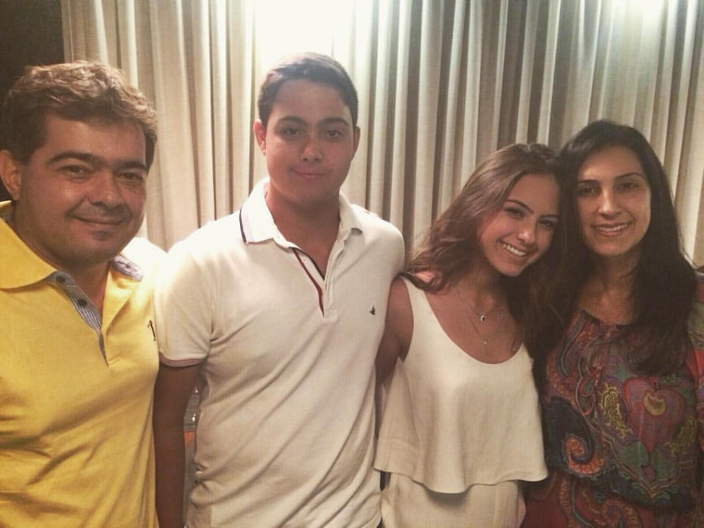 Flávio, Rodrigo, Lele e sua linda mãe Márcia #NiverDaLele