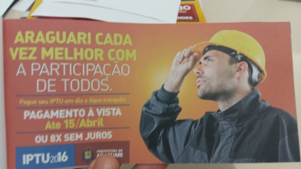 IPTU 2016 tem provocado dúvidas entre contribuintes de Araguari