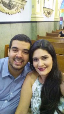 Renato Duarte aniversariante do dia 29 e a esposa Janaína 