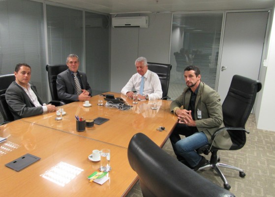 Vereadores Cláudio Coelho e Rafael Guedes, acompanhados do deputado federal Zé Silva, todos do Solidariedade, se reuniram com o diretor da ANTT, Jorge Bastos
