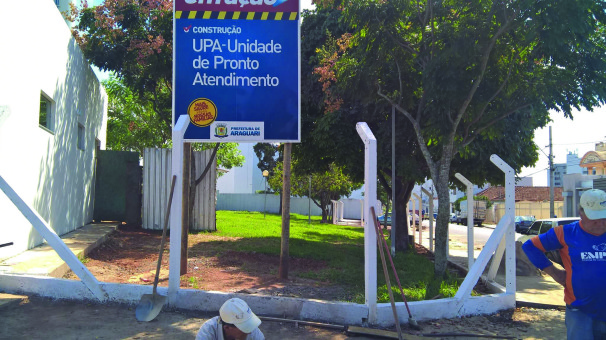 A obra da Unidade de Pronto Atendimento teve início em outubro de 2012