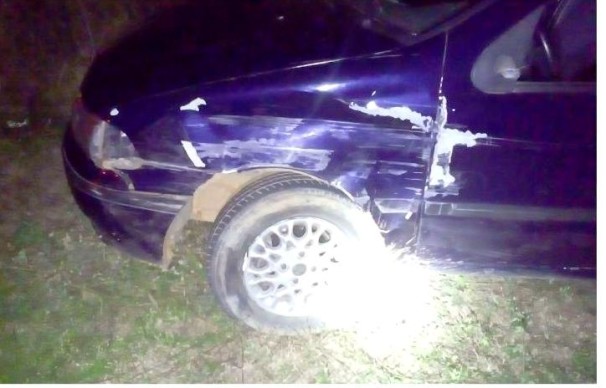 Veículo envolvido em acidente na MG-414