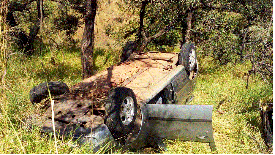 Palio capotou com quatro ocupantes