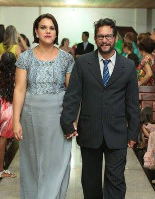 Carlos Alberto Borges, aniversariane do dia 27, acompanhado da esposa Eliana dos Santos Vaz Borges