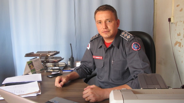 Comandante da 3ª Companhia do Corpo de Bombeiros, capitão Fabrício Silva Araújo