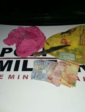 Material apreendido com o suspeito