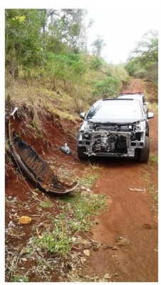 Várias partes do veículo foram levadas pelos marginais