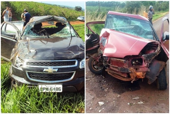 Veículos envolvidos em acidentes na rodovia