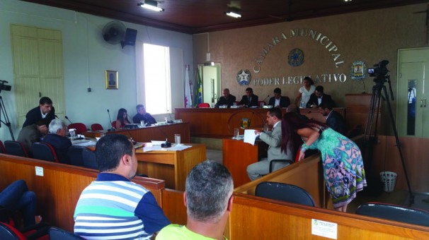 Vereadores durante sessão da Câmara desta quarta-feira