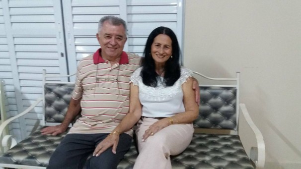 José Geraldo Mendonça ao lado da esposa Maria das Neves de  Mendonça, aniversariante do dia 8