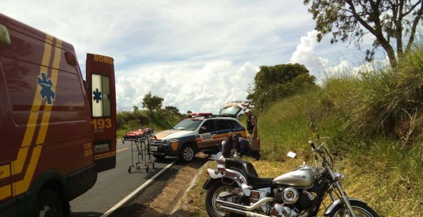 Queda de motociclista aconteceu à tarde, no km 13 da MG-413
