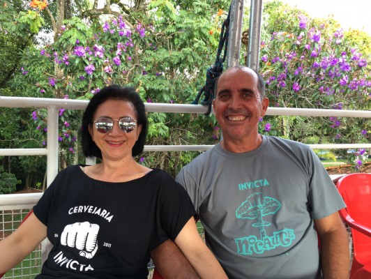 Celma Oriza, ao lado do esposo que aniversaria hoje, Ismael Joaquim da Silva.