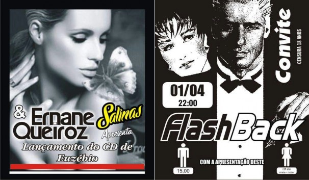 #TomeNota Neste sábado o pub mais charmoso do triangulo, Salinas, recebe mais uma edição do Flashback de Ernane Queiroz com lançamento do CD de Euzébio. A Acesso Restrito convida todos os amantes da música para prestigiar o evento.
