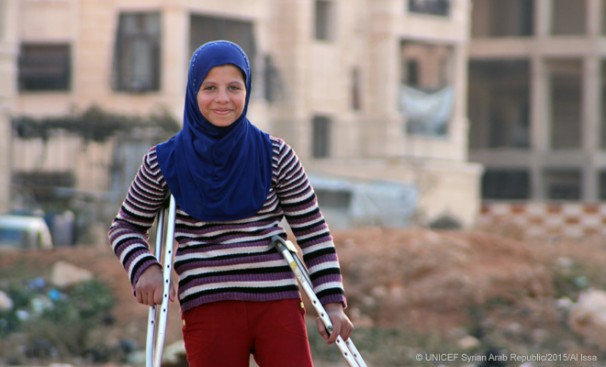 Registro da menina Saja, em 2016, na Síria *Unicef 