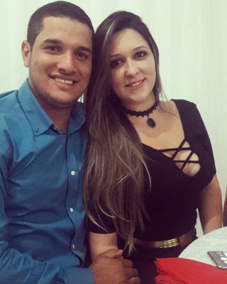 Diego Otone com a namorada e aniversariante do dia 8, Maysa Fer