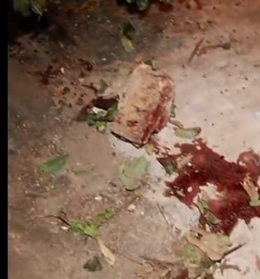 Vítima teria sido morto com o pedaço de concreto ** Divulgação 
